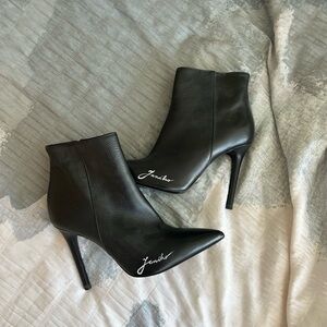 Janiko Sleek Black Heeled Boots